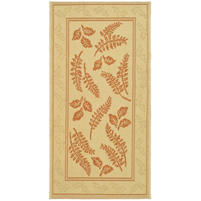 Poolside Natural/terracotta Indoor Outdoor Rug (2 X 3 7)