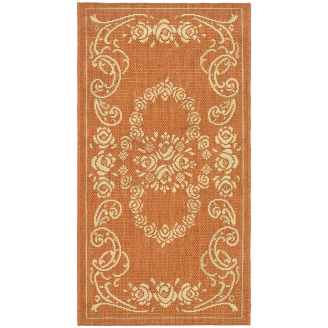 Poolside Terracotta/ Natural Indoor/ Outdoor Accent Rug (2 X 37)