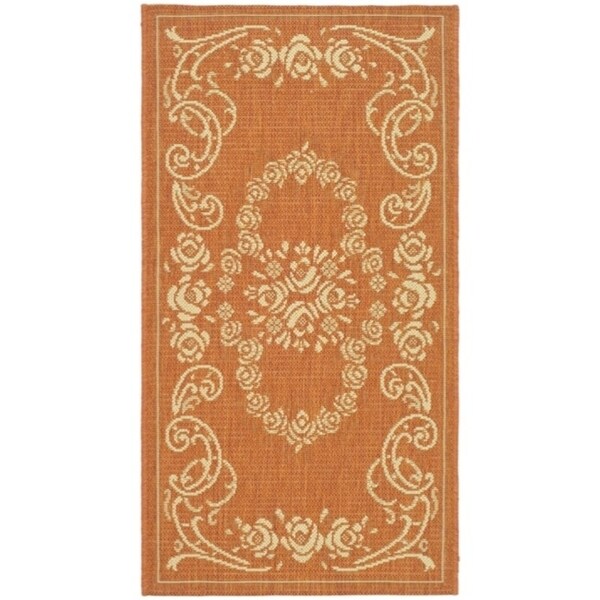 Safavieh Garden Elegance Terracotta/ Natural Indoor/ Outdoor Rug - 2' x 3'-7"