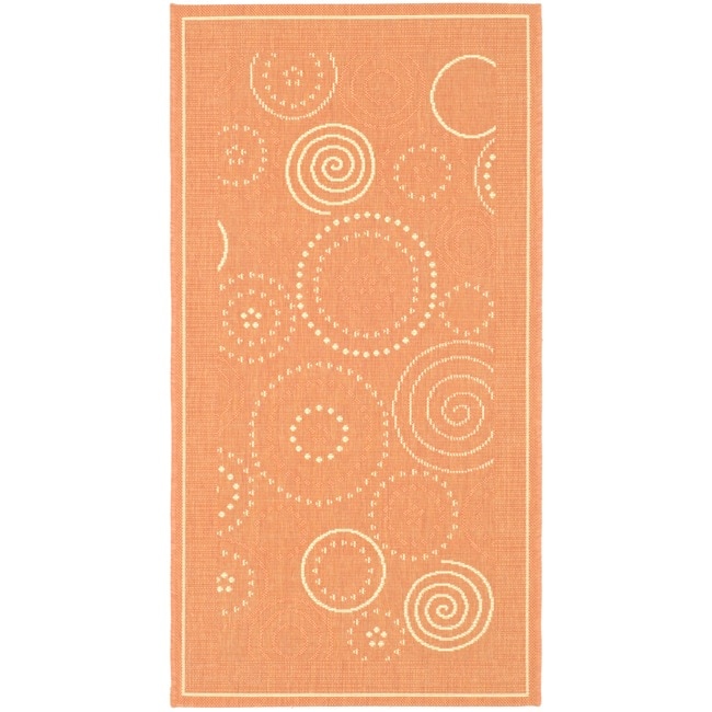 Poolside Terracotta/ Natural Indoor Outdoor Rug (2 X 37)