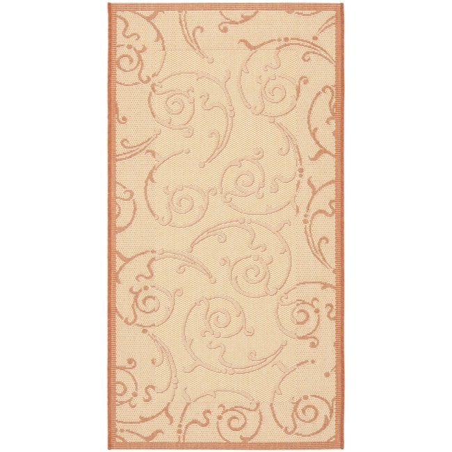 Small Poolside Natural/terracotta Indoor Outdoor Rug (2 X 37)