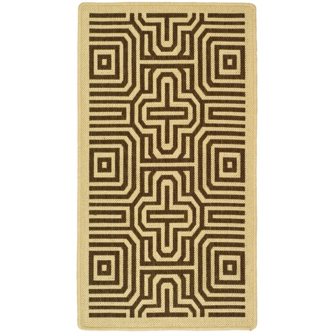 Poolside Natural/ Brown Indoor/ Outdoor Polypropylene Rug (2 X 37)