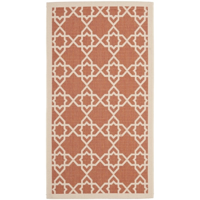 Poolside Terracotta/ Beige Indoor Outdoor Rug (2 X 37)