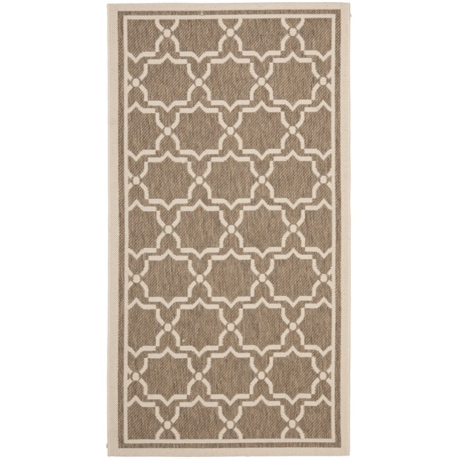 Poolside Brown/ Bone Indoor Outdoor Rug (2 X 37)