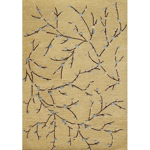 Alliyah Handmade Corn Silk New Zealand Blend Wool and Viscose Silk Rug - 8' x 10'