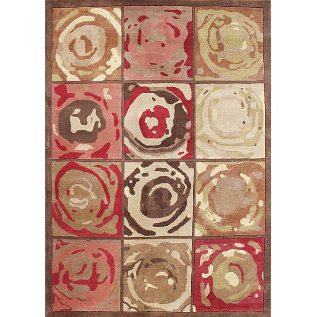 Alliyah Hand Made Black New Zealand Blended Wool Rug (5x8) - 5' x 8'