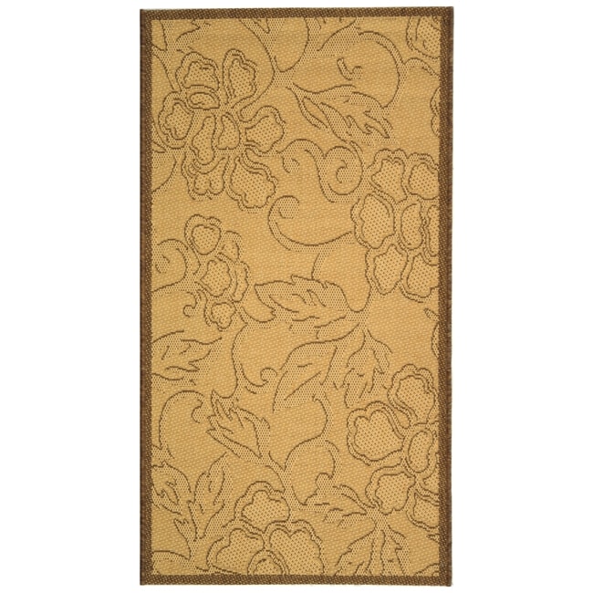 Poolside Natural/ Brown Indoor Outdoor Rug (2 X 37)