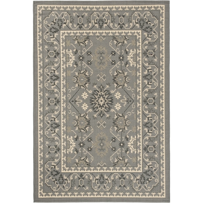 Poolside Grey/ Cream Indoor Outdoor Rug (4 X 57)