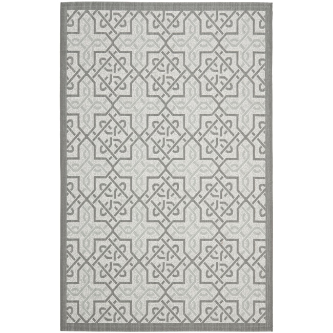 Light Grey/anthracite Polypropylene Indoor/outdoor Rug (53 X 77)