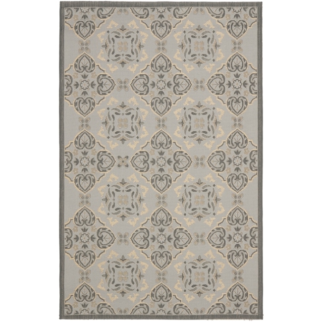 Power loomed Light Grey/anthracite Indoor/outdoor Rug (53 X 77)