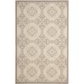 Safavieh Poolside Beige/Dark Beige Indoor/Outdoor Floral Rug (6'7 x 9'6) - 6'7 x 9'6
