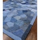 preview thumbnail 3 of 1, Hand-stitched Beaufort Denim Blue Pockets Cotton Rug (7'6 x 9'6)