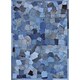 preview thumbnail 2 of 1, Hand-stitched Beaufort Denim Blue Pockets Cotton Rug (7'6 x 9'6)