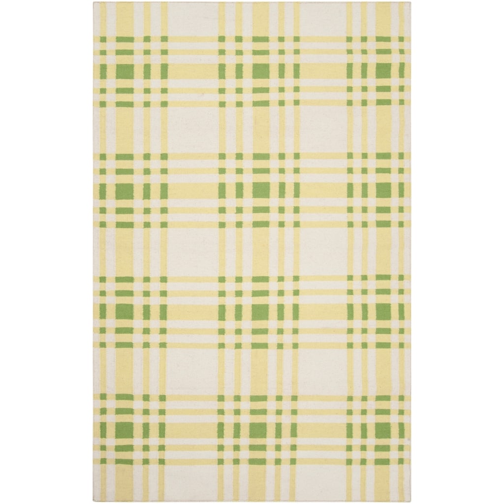 Hand-woven Green High Kite Wool Area Rug - 5' x 8'