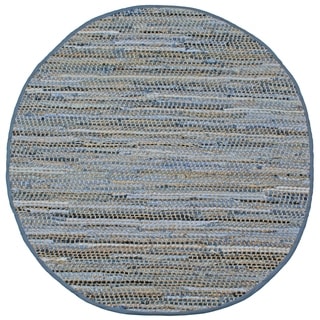 Shop Hand-woven Blue Jeans Denim Rug - 8' x 8' - Free Shipping Today ...