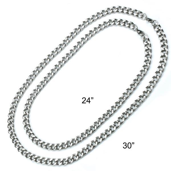 Jewelry Necklaces Chains Stainless Steel Polished 24in Curb Chain Necklace