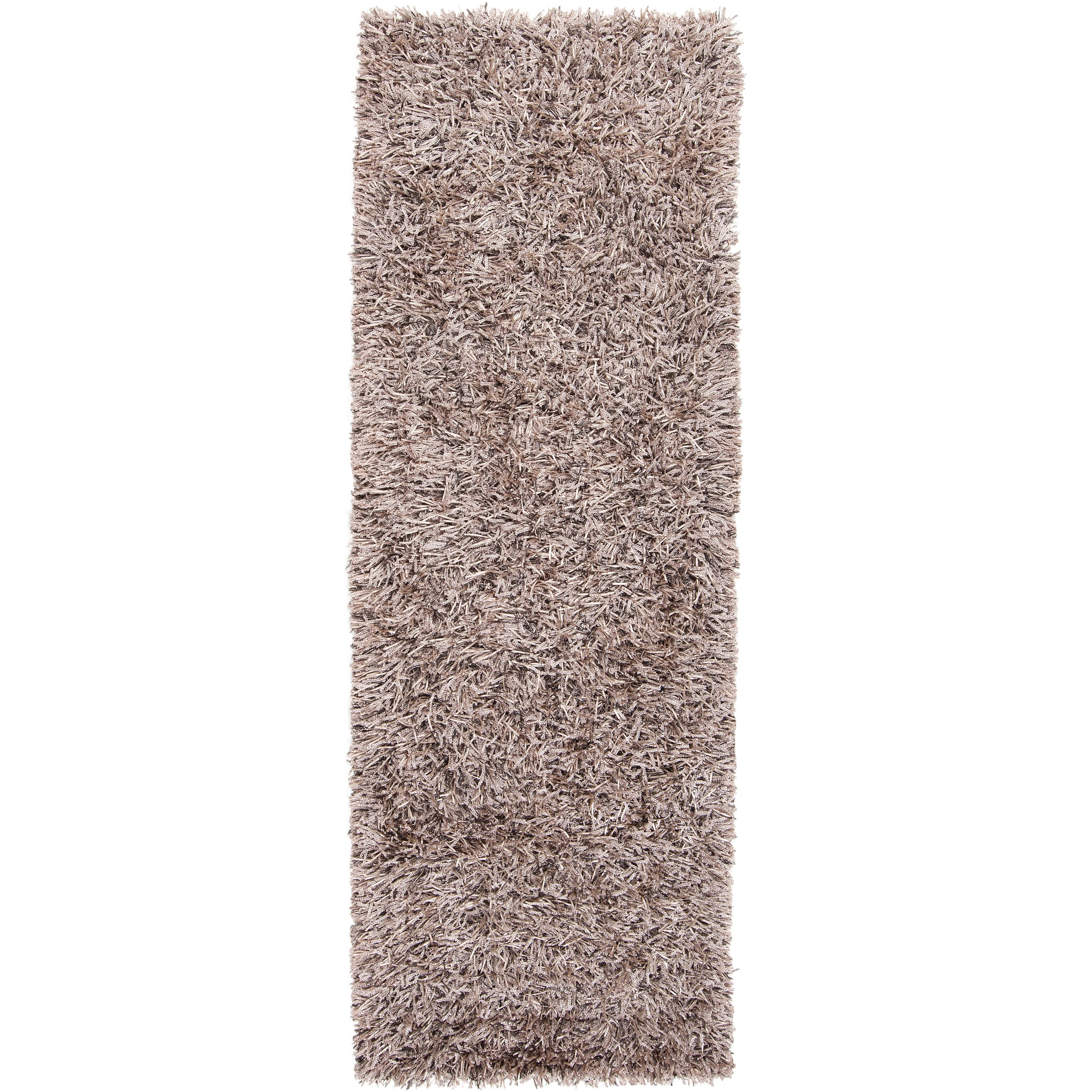 Hand woven Grey Wadden Ultra Plush Shag Rug (26 X 8)