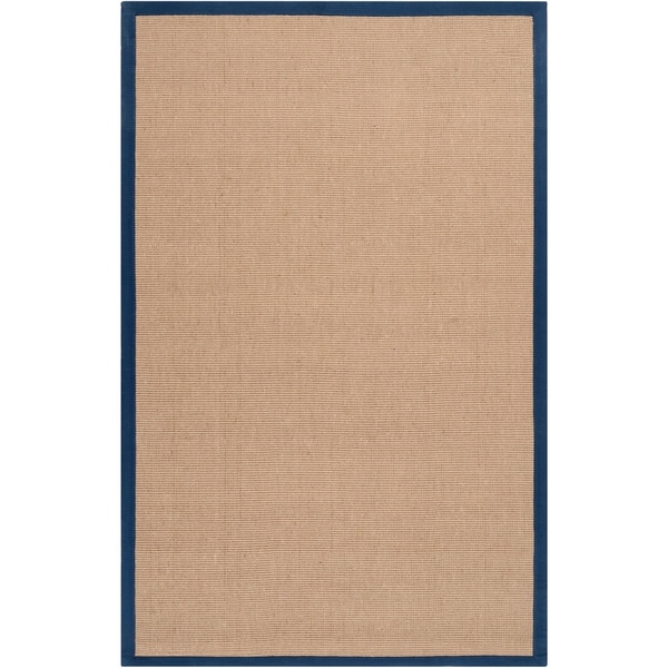 Hand-woven Navy Sophie B Natural Fiber Jute Area Rug - 9' x 13'