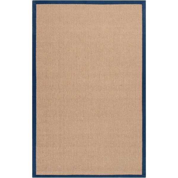 Hand-woven Navy Sophie B Natural Fiber Jute Area Rug - 5' x 8'