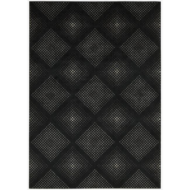 Nourison Utopia Black Abstract Rug (26 X 42)