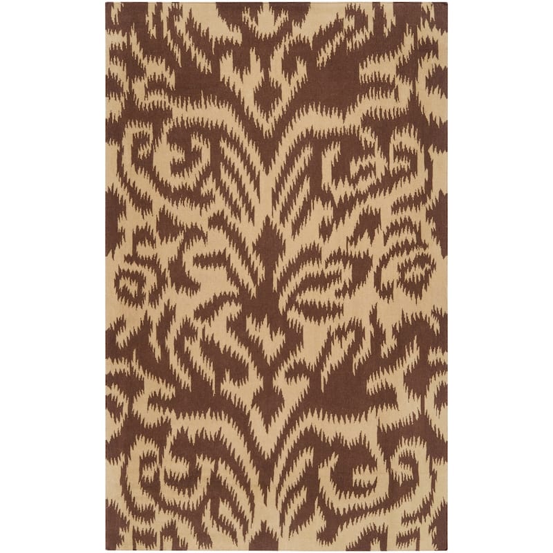 Hand-woven Brown Sugarford Wool Area Rug - 8' x 11' - 8' x 11' - 8' x 11' - Tan