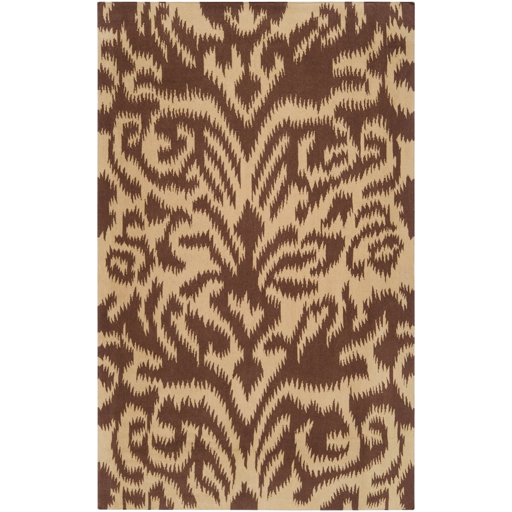 Hand-woven Brown Sugarford Wool Area Rug - 8' x 11' - 8' x 11'