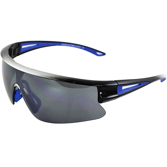 Shop Unisix Silver/ Black Sports Sunglasses Free Shipping On Orders Over 45