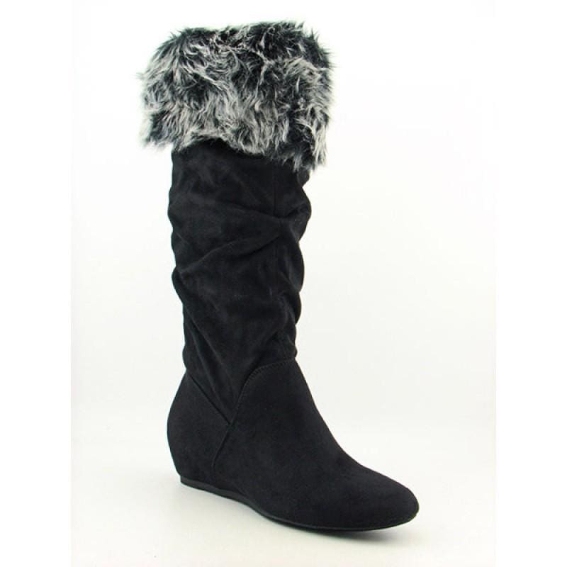 Blossom Womens Tara Hi Faux Fur Mid calf Boots