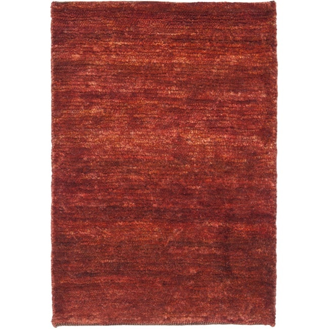 Safavieh Hand-knotted Vegetable Dye Solo Rust Hemp Rug (8' x 10')