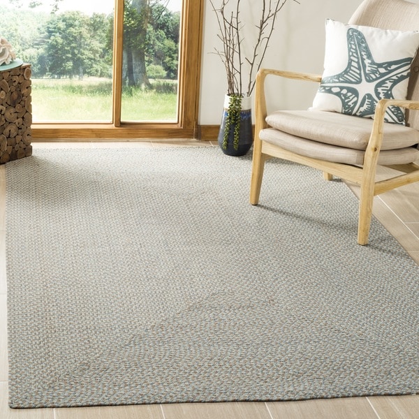 Safavieh Hand-woven Reversible Grey/ Multi Braided Rug - 8' x 10'