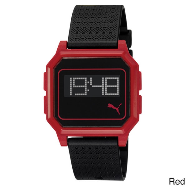 Puma PU910951004 Flat Screen Plastic Digital Watch Puma Men's Puma Watches