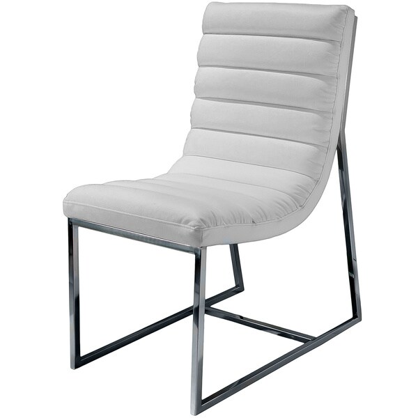 Parisian White Leather Dining Chair by Christopher Knight Home