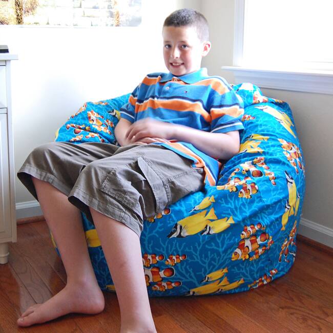 Ahh Products Ocean Reef Cotton Washable Bean Bag Chair