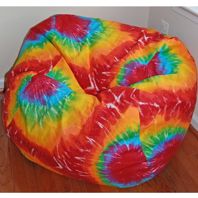 Ahh Products Rainbow Tie Dye Cotton Washable Bean Bag Chair