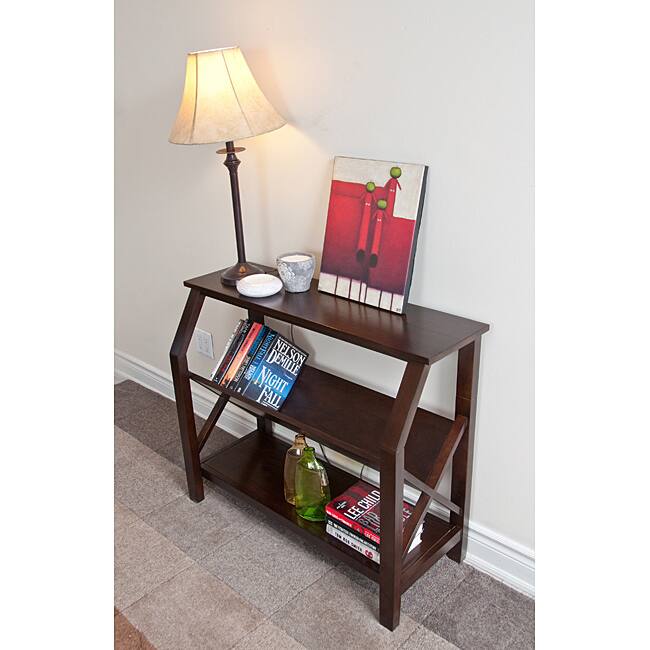 WYNDENHALL Normandy Tobacco Brown Cross Hatch Bookcase