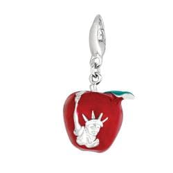 Shop Sterling Silver NYC Liberty Apple Charm - Free Shipping On Orders ...
