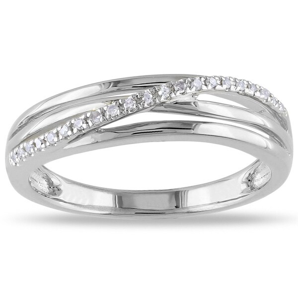 Haylee Jewels Sterling Silver Diamond Accent High-polish Ring ...