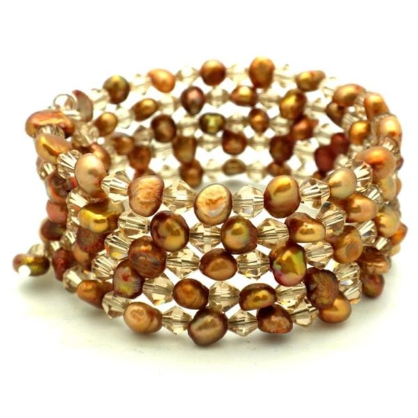 Gold Freshwater Pearl Bracelet (China) Global Crafts Bracelets