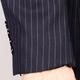 Men's Navy Blue Pinstripe 2-button Suit In Size 44l 38w (as Is Item 