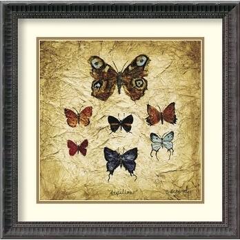 Claudette Beauvais 'Papillons II' Framed Art Print