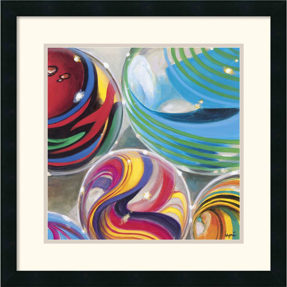 Karen Dupre 'Marvelous Marbles I' Framed Art Print