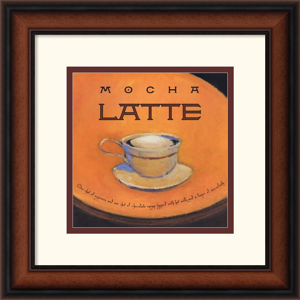 Jillian David Design Mocha Latte Framed Art Print