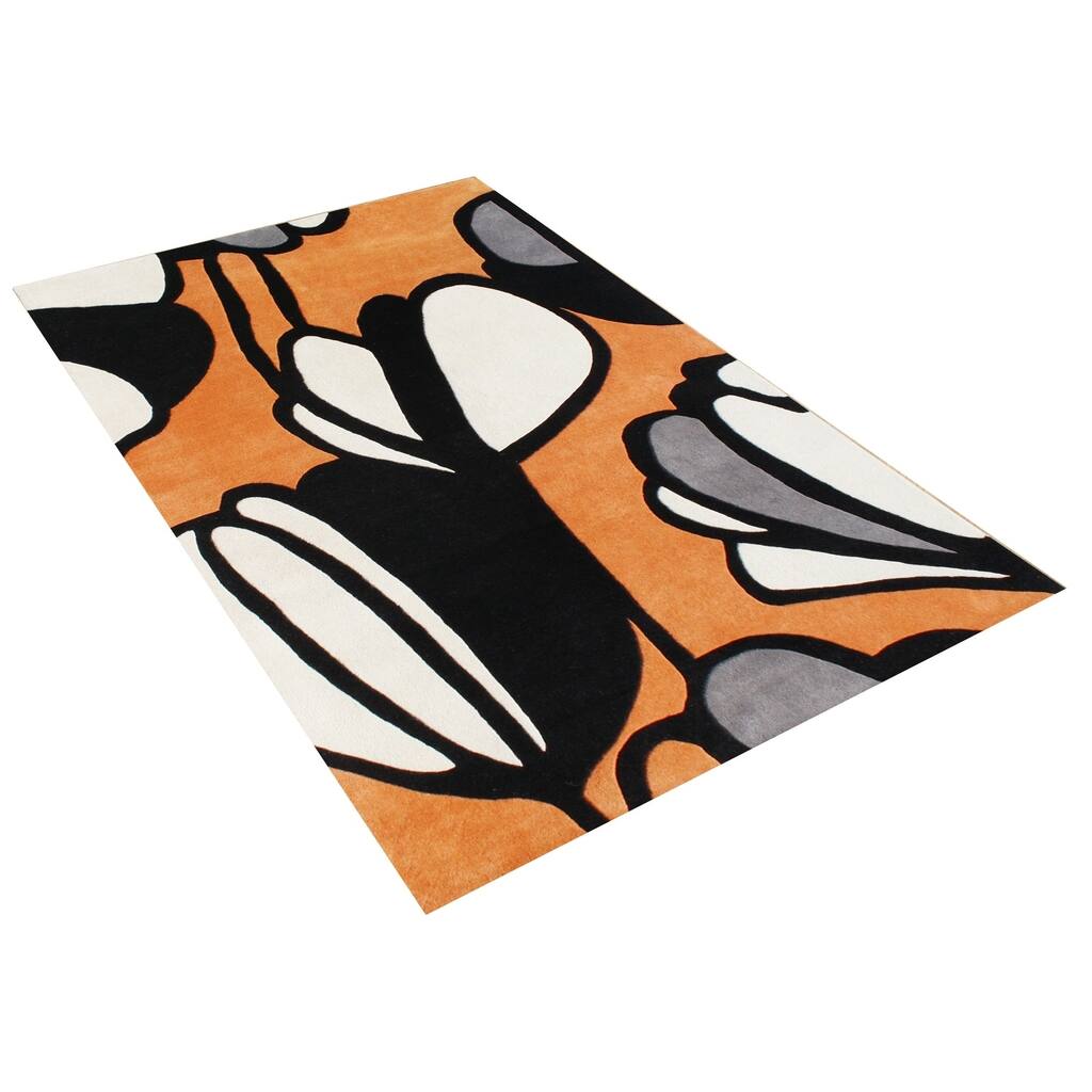 Hand-tufted Metro Soft Orange Wool Rug (6' Square) - 6' x 6'