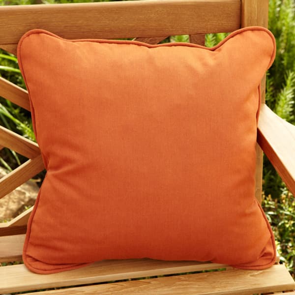 Sorra Home Clara Rust 18-inch Square Outdoor Sunbrella Pillows (Set of 2)