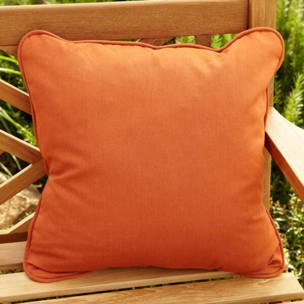 Sorra Home Clara Rust 18-inch Square Outdoor Sunbrella Pillows (Set of 2)