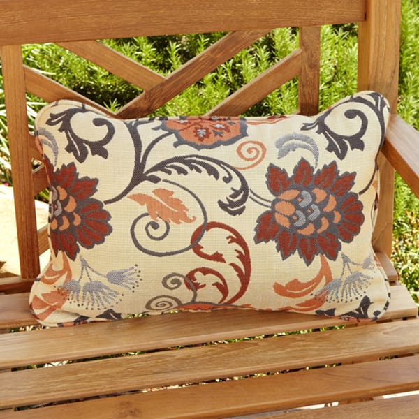 Sorra Home Clara Beige/ Grey Indoor/ Outdoor Sunbrella Accent Pillows (Set of 2)