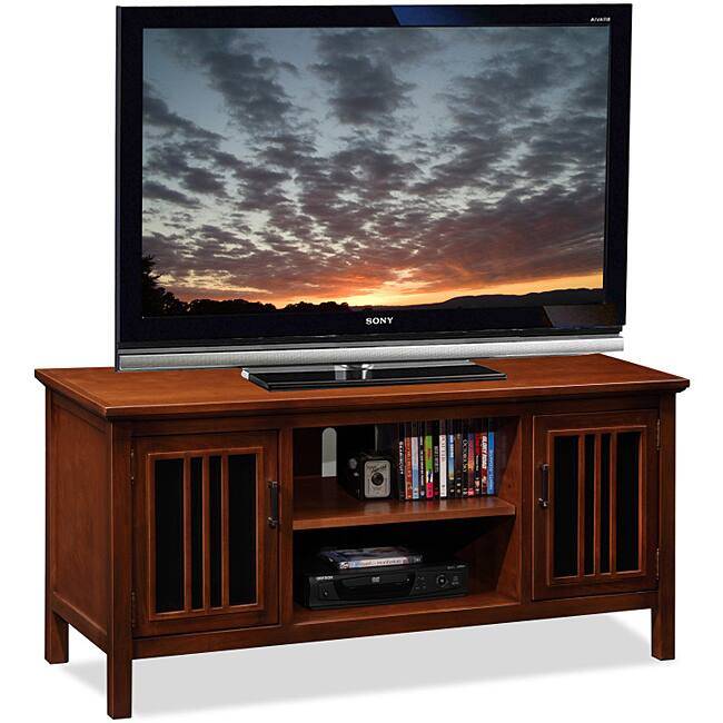Amber/Black Glass 50-inch TV Stand & Media Console