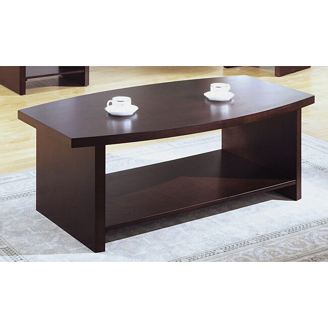 Cappuccino Veneer Oval Cocktail Table Free Shipping Today 14248452