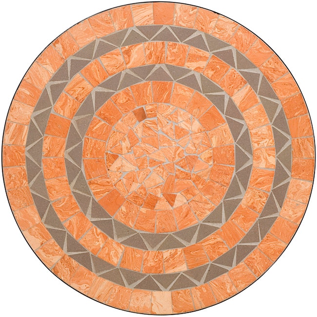 Terra Cotta Sandstone Tile Top Bistro Table by Home Styles