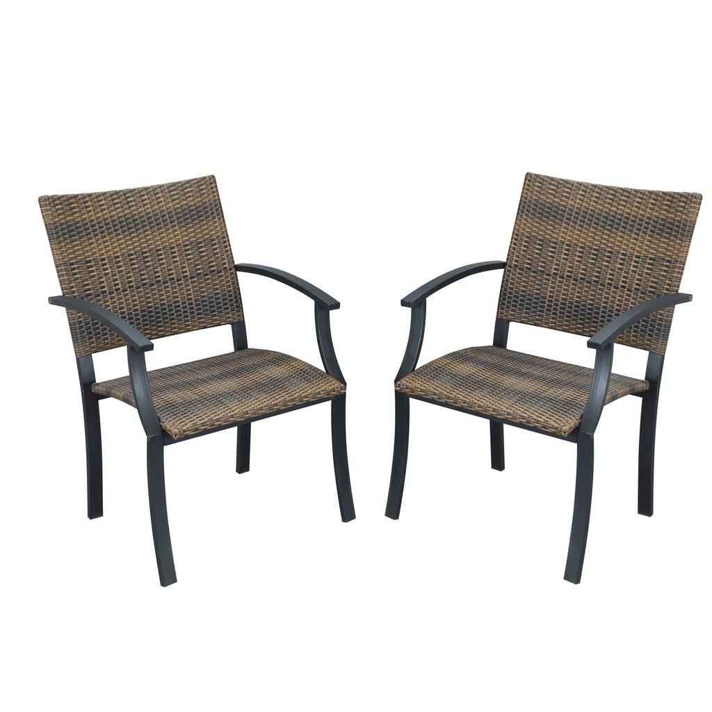 Newport Synthetic-weave Arm Chairs (Set of 2) by Home Styles